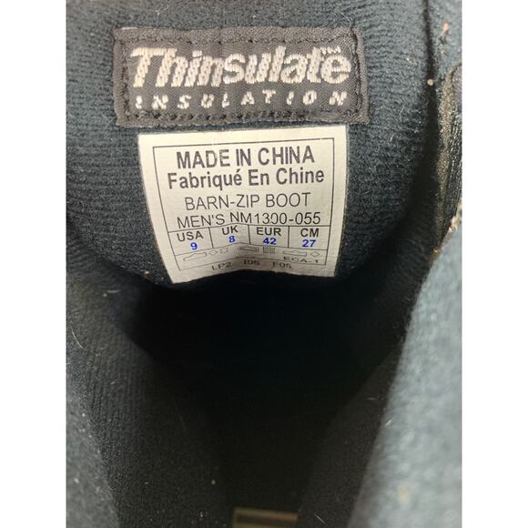 Sorel Men's Gray Leather Barn Zip Boot Thinsulate Size 9 - Picture 8 of 8